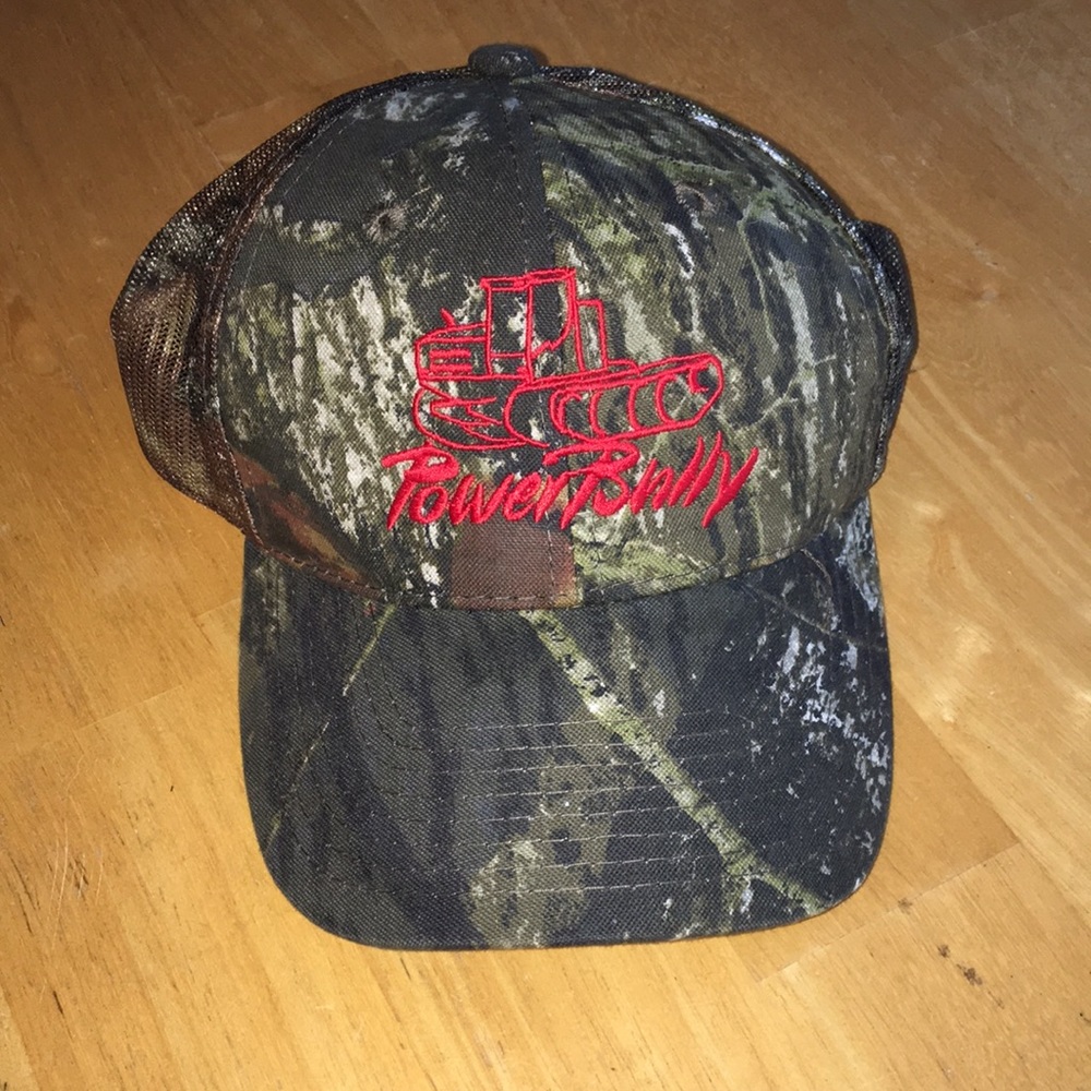 Mossy oak Camo Power Bully camouflage hat adjustable back strap 6 panel cap